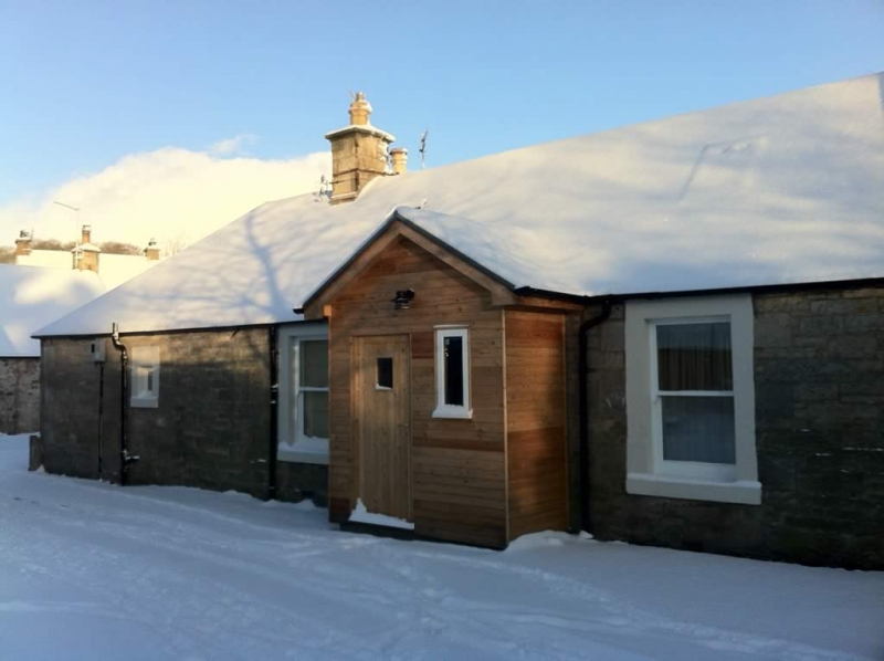 The cottage in snow